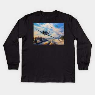 Winter War Fw190 Kids Long Sleeve T-Shirt